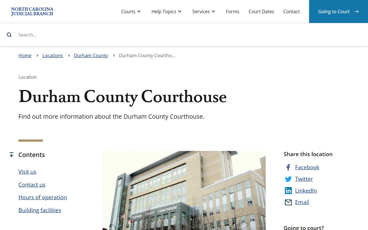 Durham probate court records courthouse details