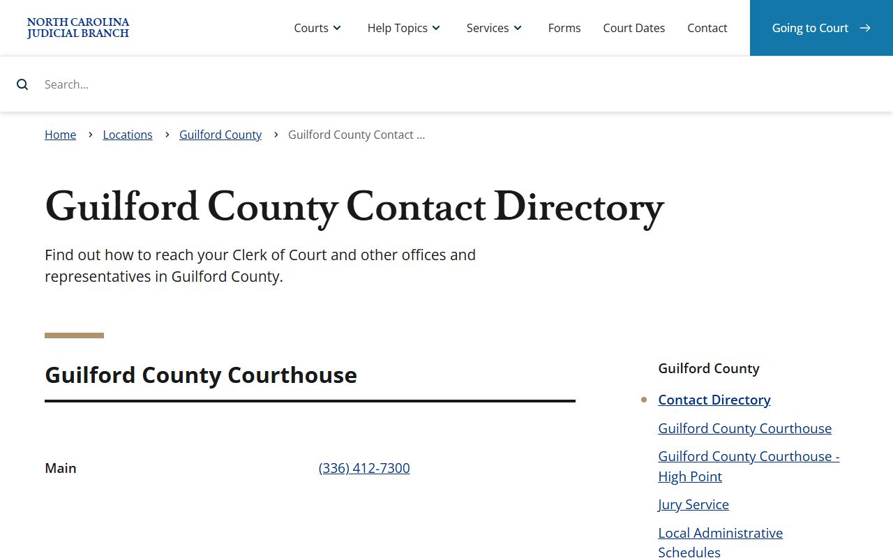 Greensboro probate court records contact information
