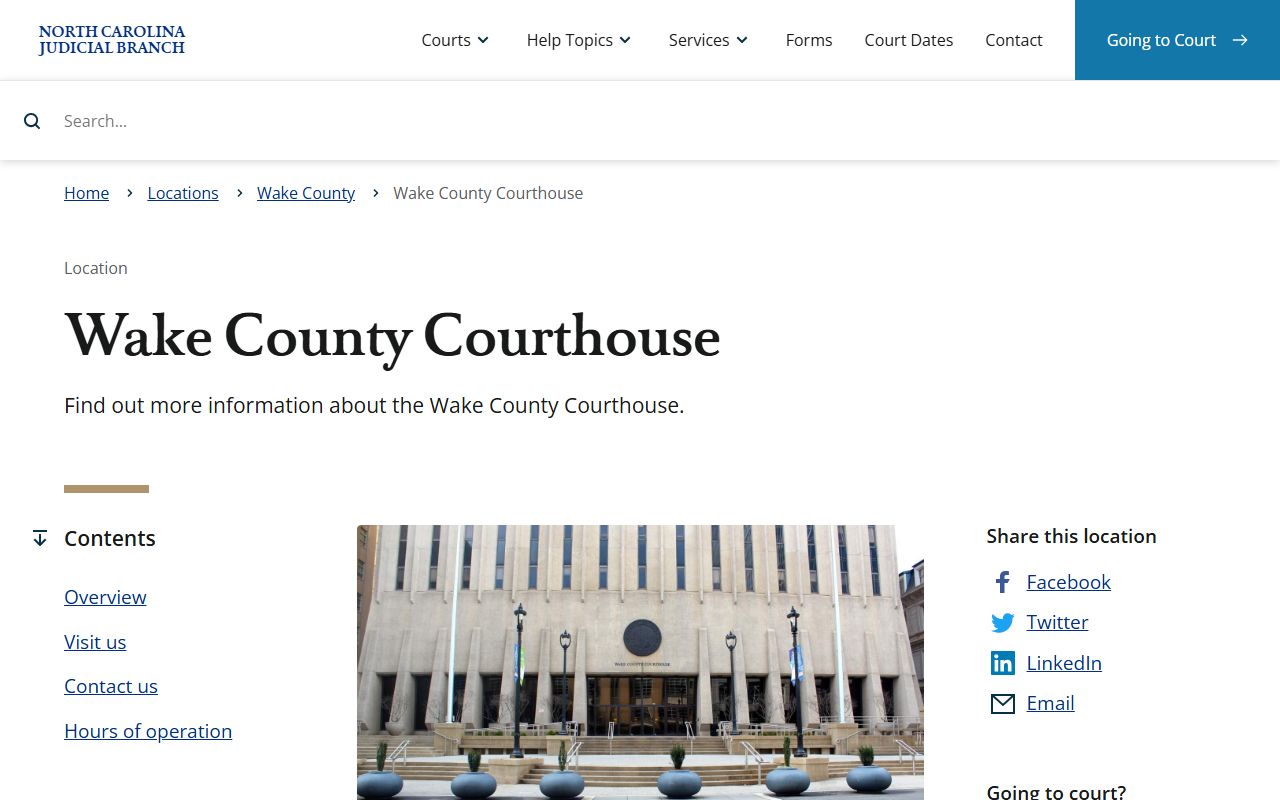 Raleigh probate court records courthouse details