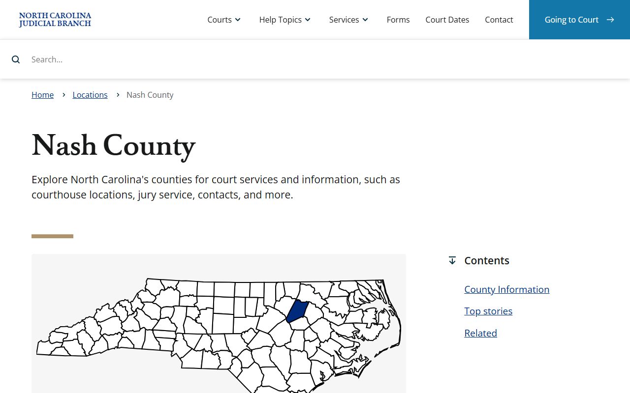 Nash County court services for Rocky Mount probate court records