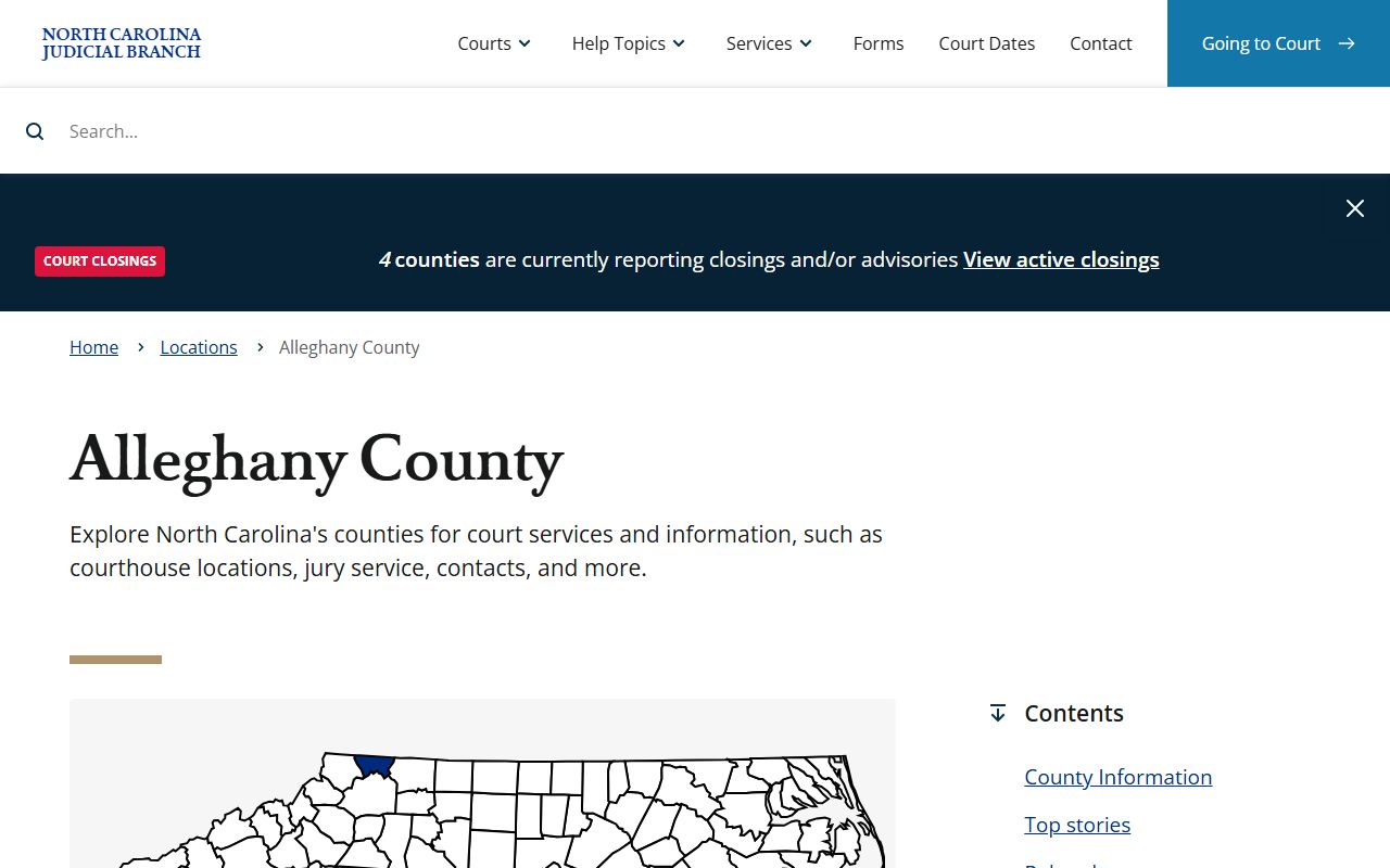 Alleghany County probate court records court information
