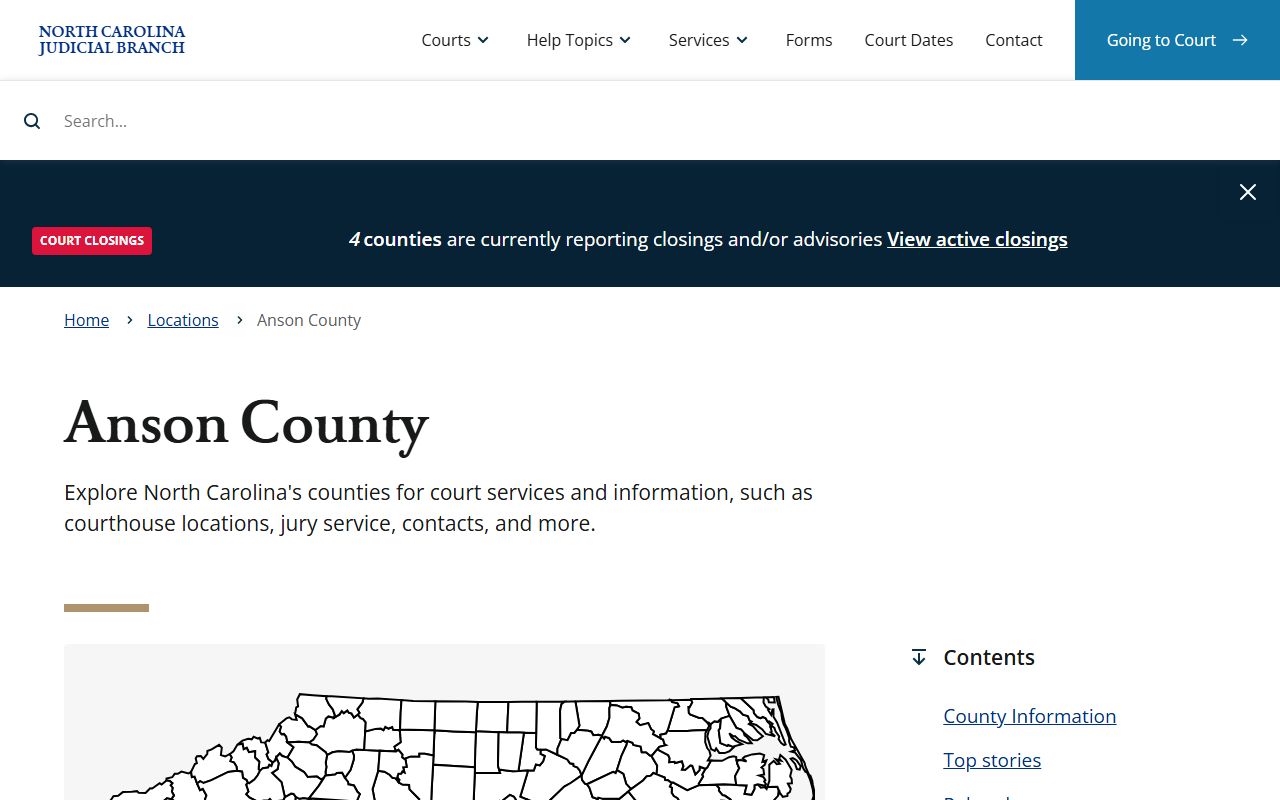 Anson County probate court records court information