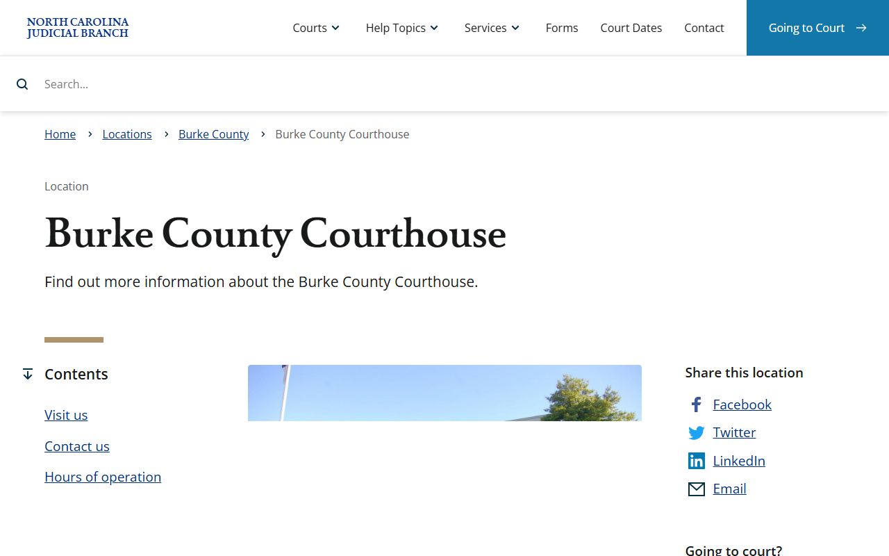 Burke County courthouse for probate court records
