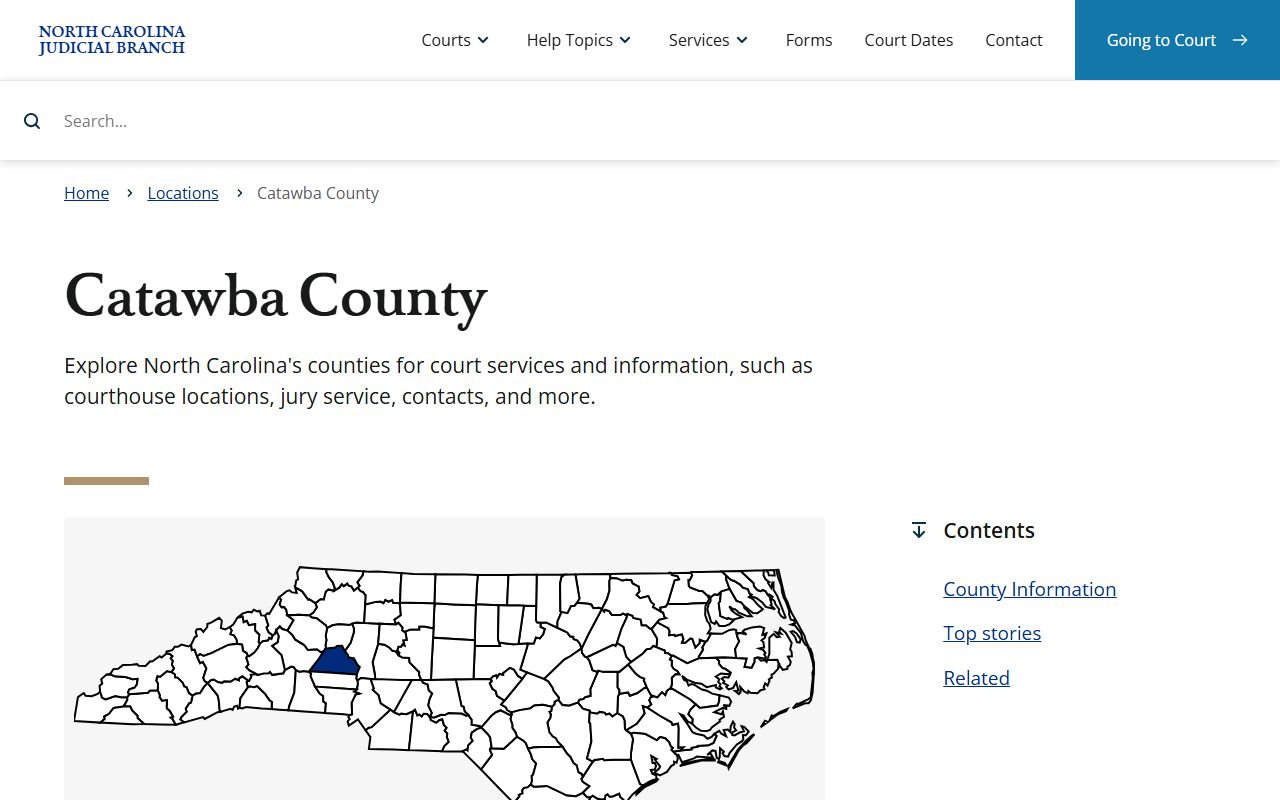 Catawba County court information for probate services