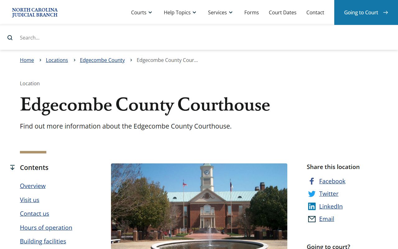 Edgecombe County courthouse and estate records information