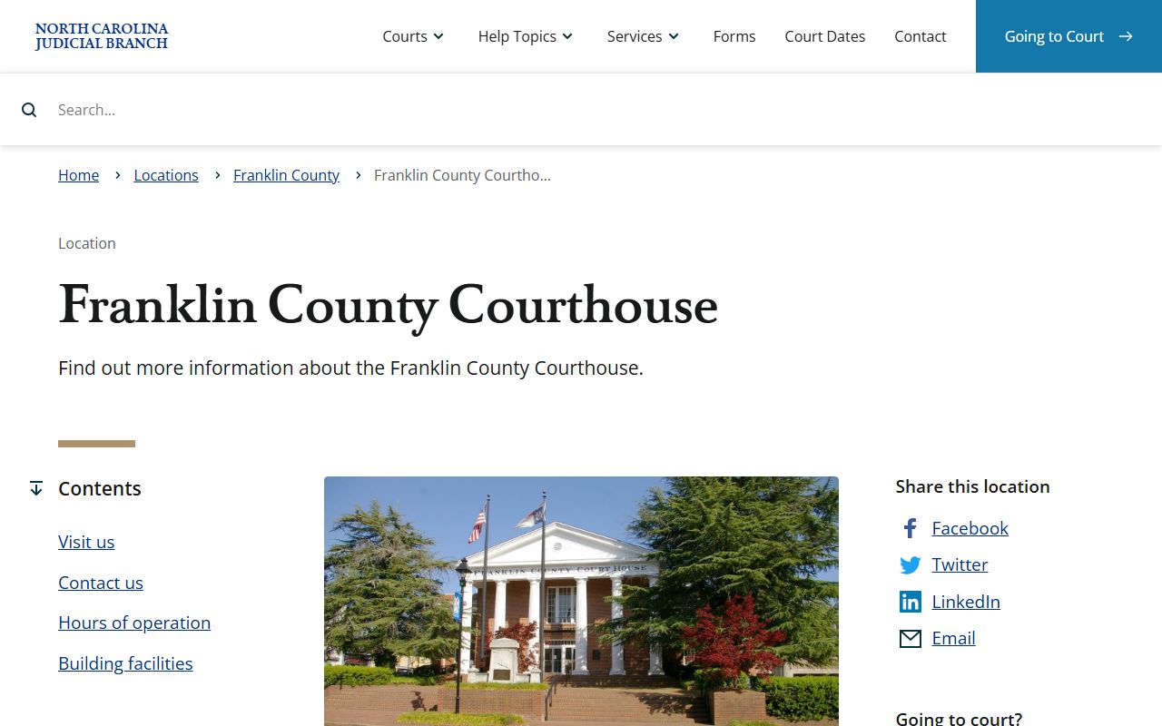Franklin County courthouse and probate records details
