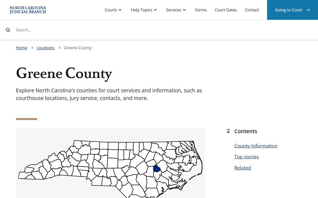 Greene County court information for probate record searches