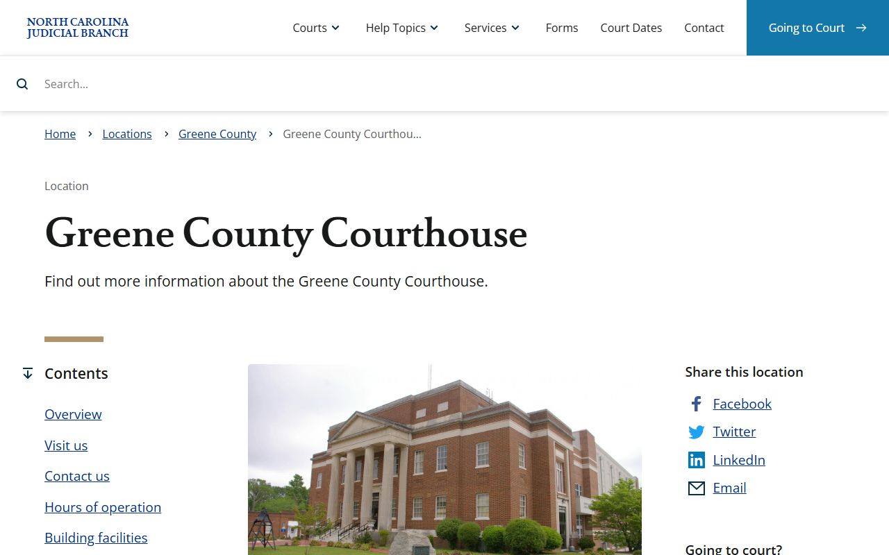 Greene County courthouse building and records