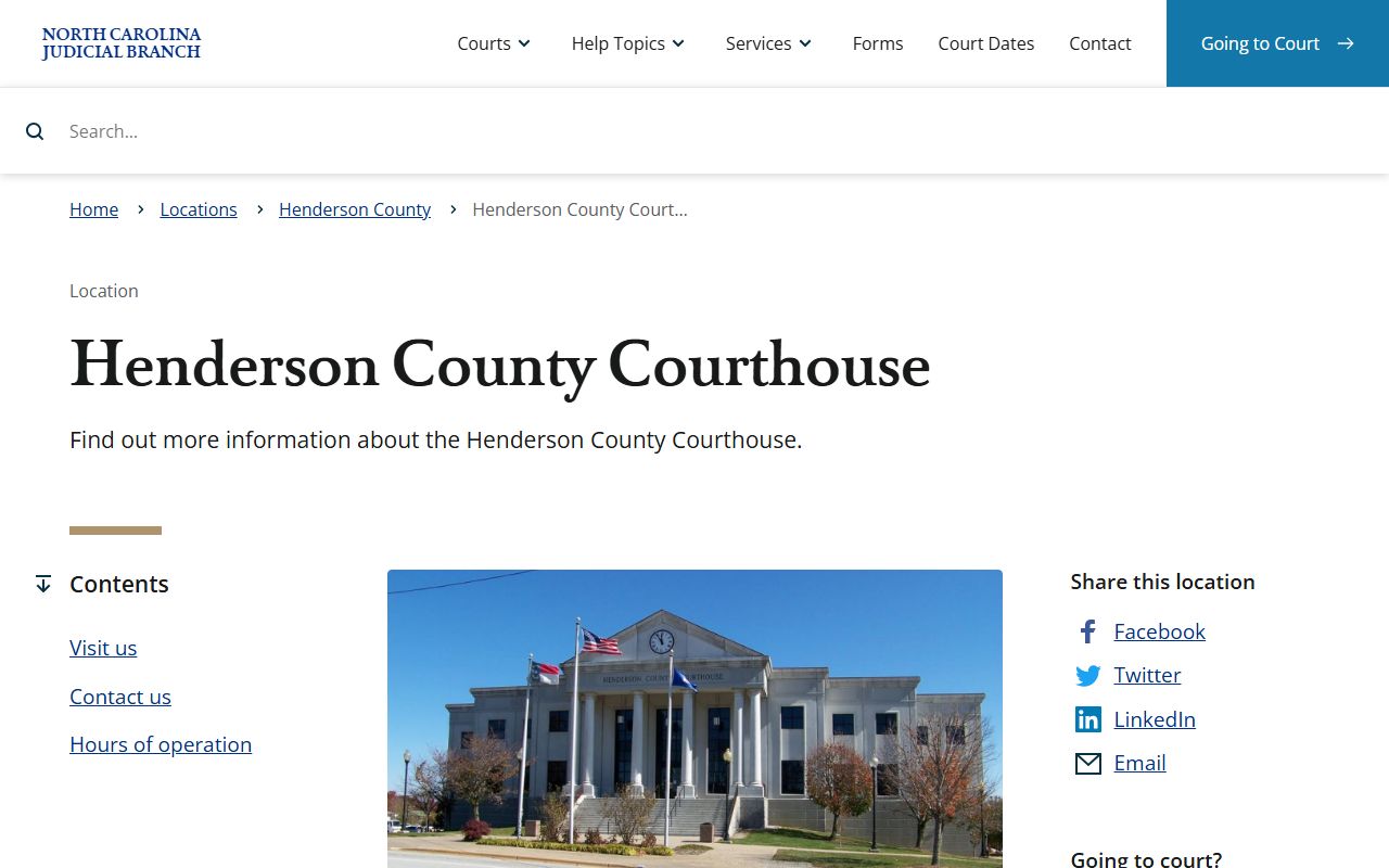 Henderson County courthouse building and estate filing details