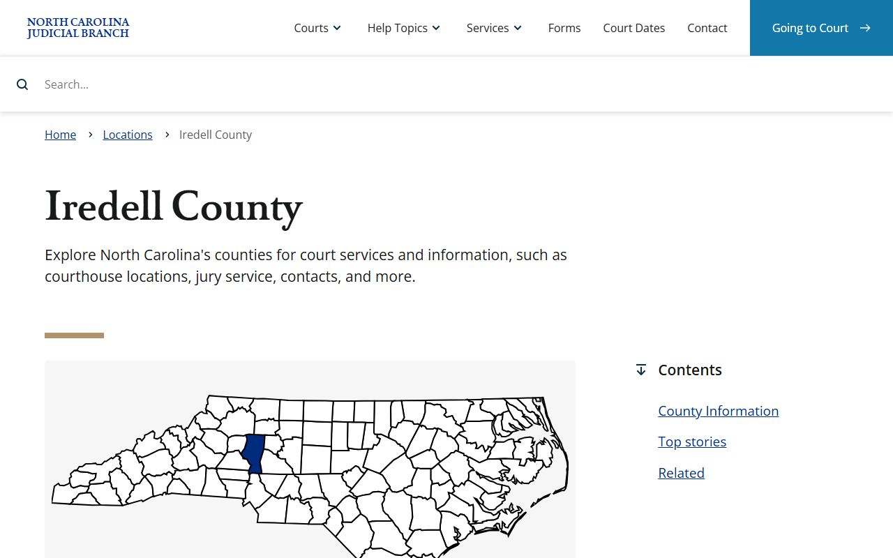 Iredell County Clerk of Superior Court probate records page