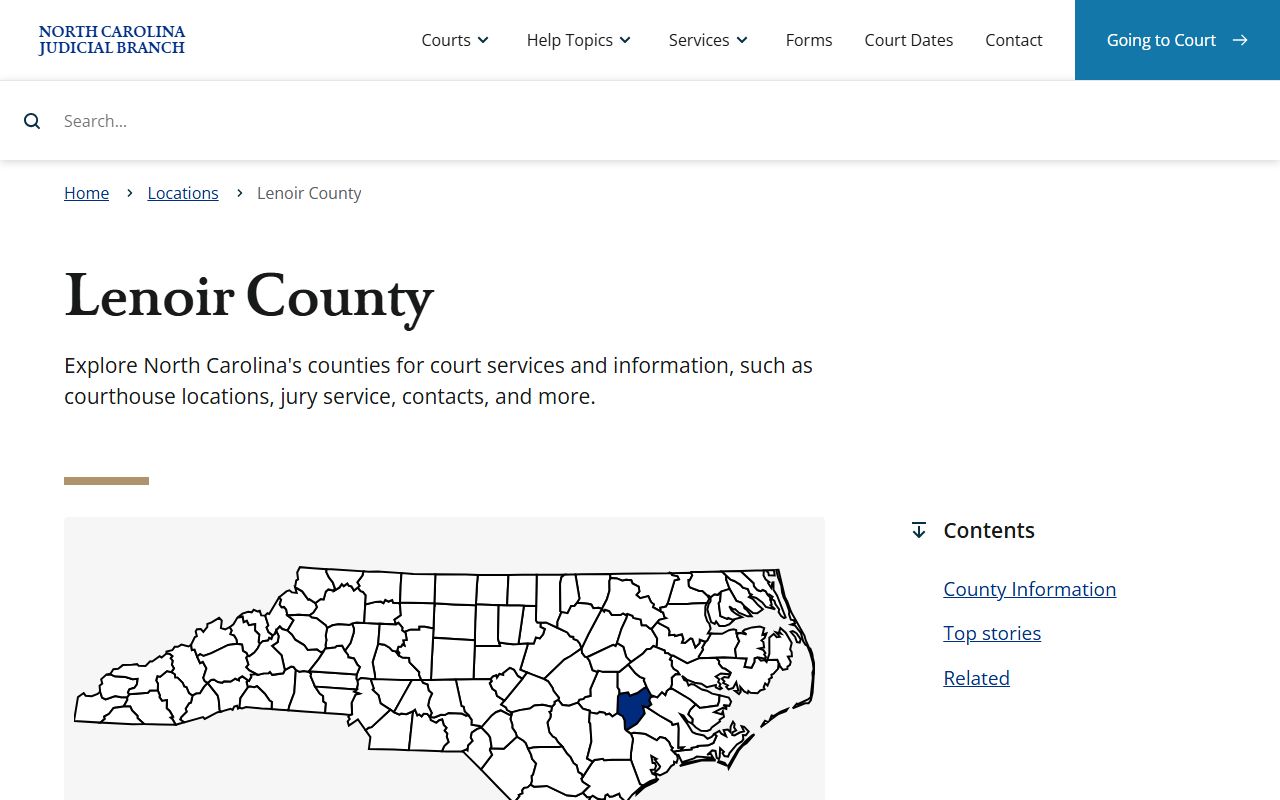 Lenoir County Clerk of Superior Court probate court records information