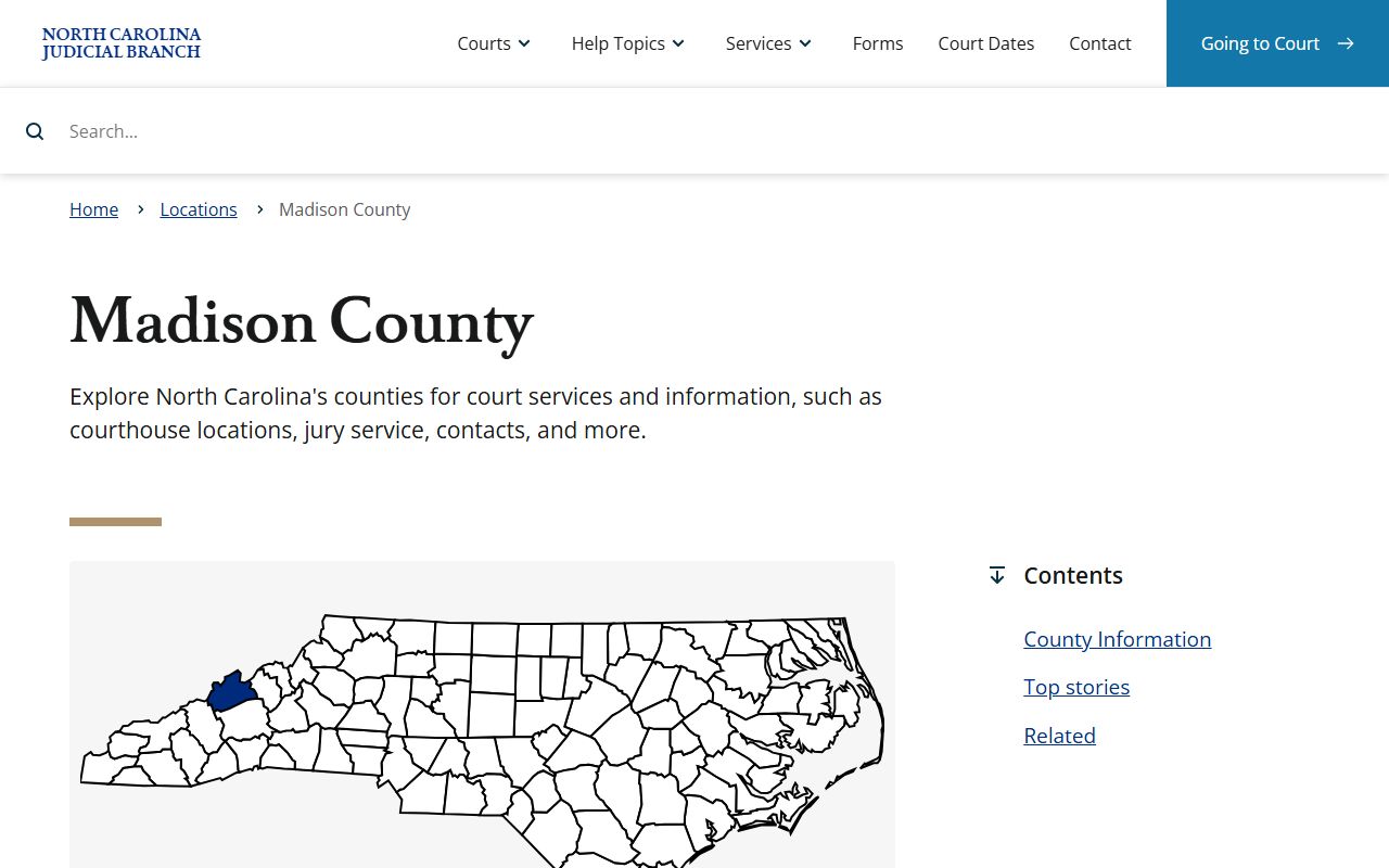 Madison County Clerk of Superior Court probate court records page