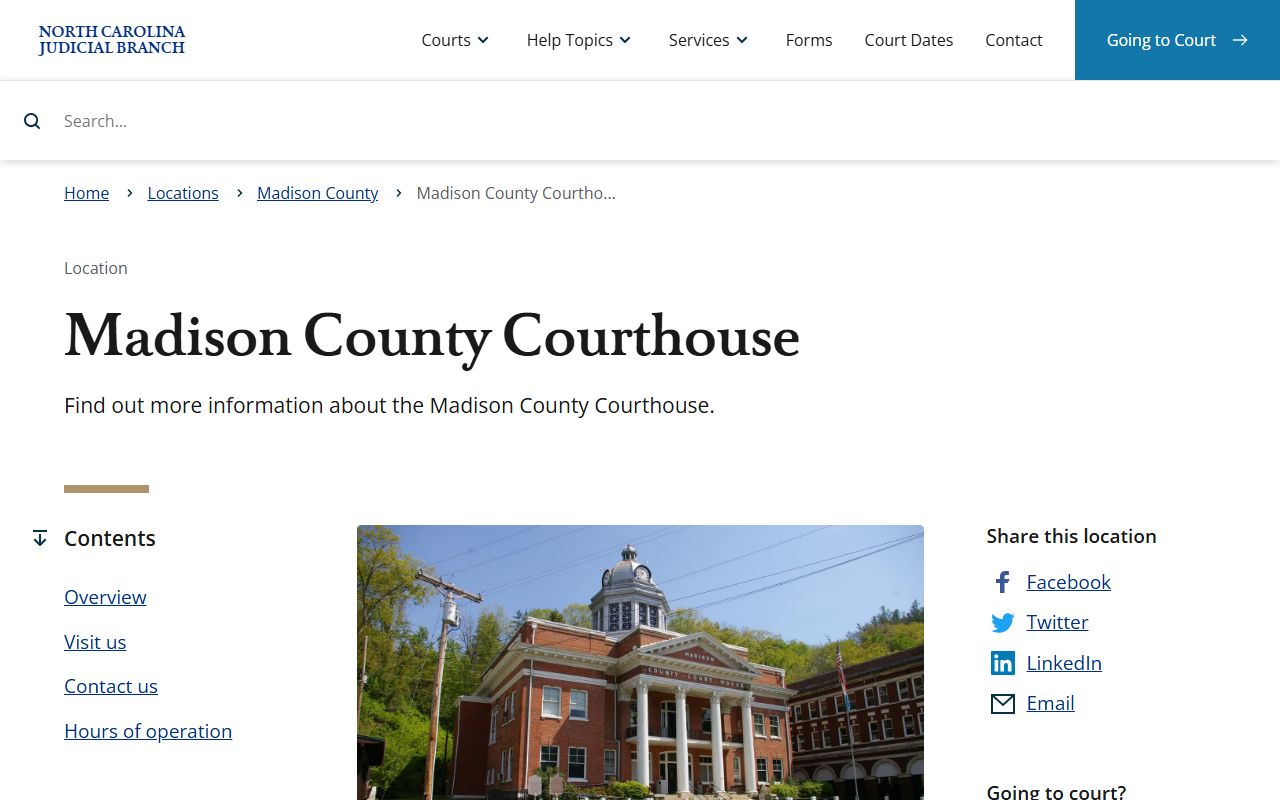 Madison County courthouse and probate filing details