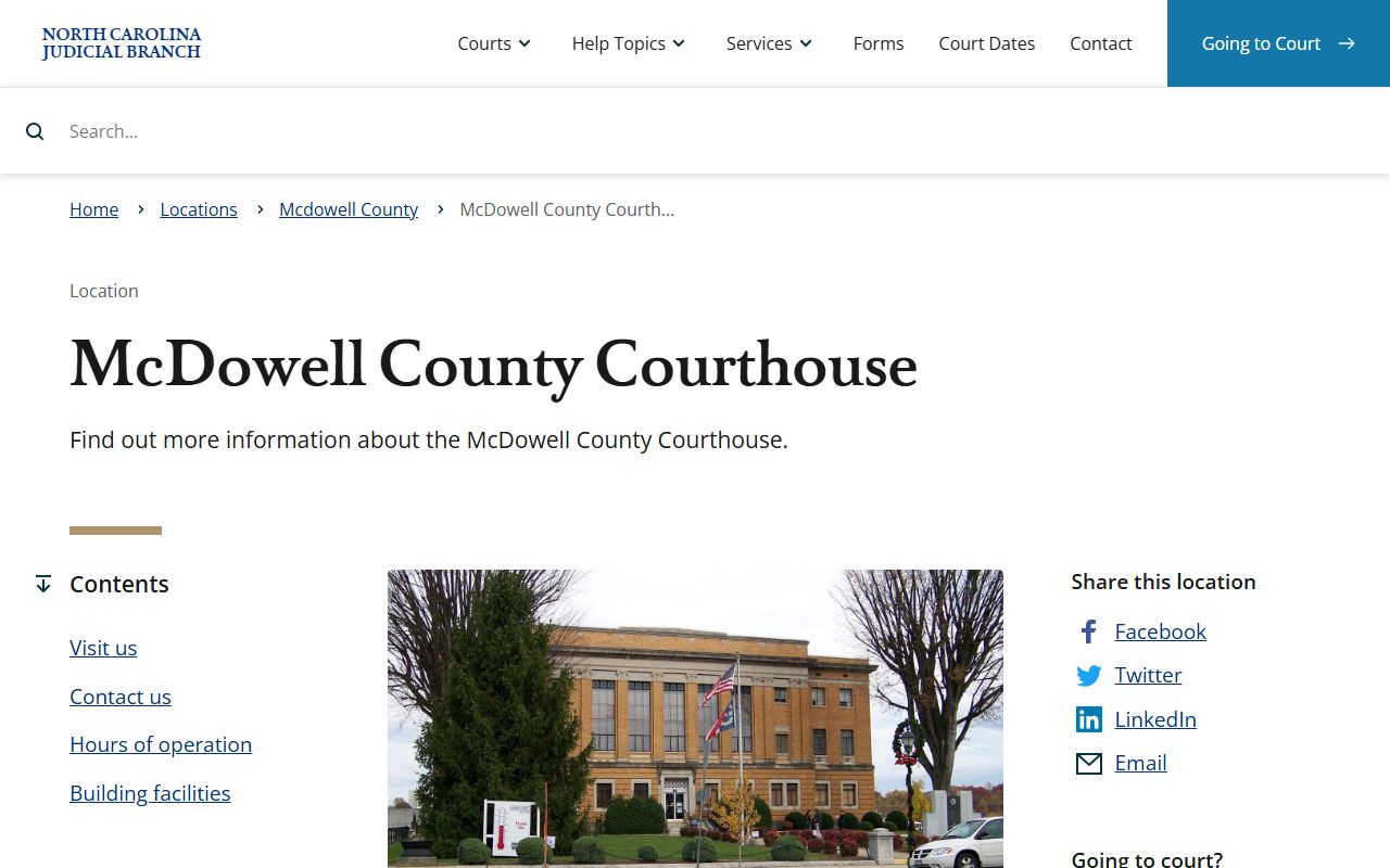 McDowell County courthouse information for estate filing fees