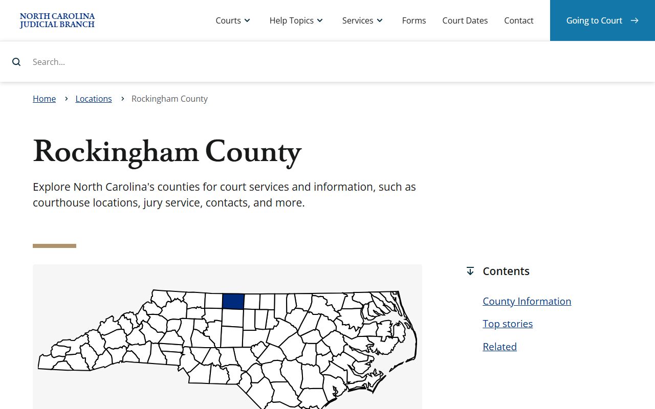 Rockingham County Clerk of Superior Court information for probate court records
